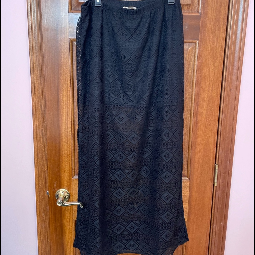 Pacsun LA Hearts Black Crochet Maxi Skirt XL